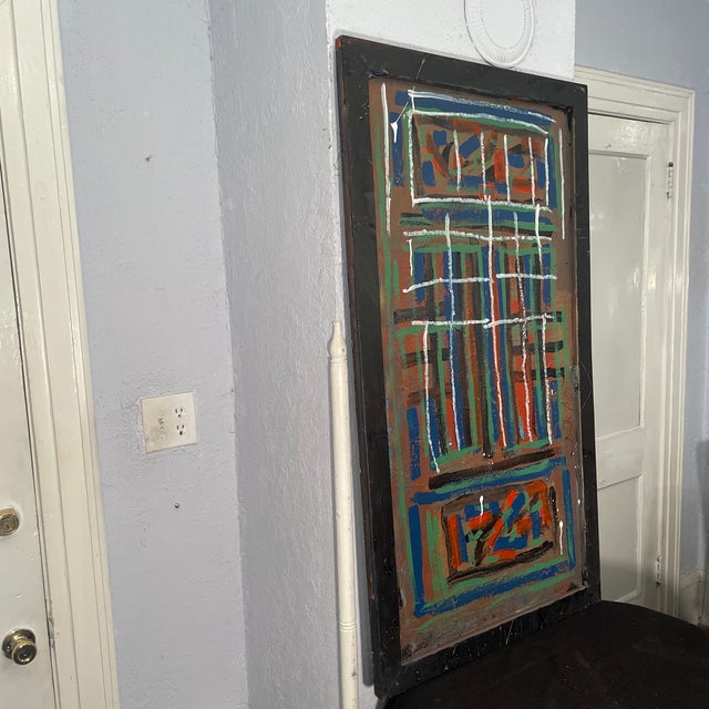 Mid-Century Modern After Purvis Young by John Frates, Mid Century Modern Abstract For Sale - Image 3 of 5