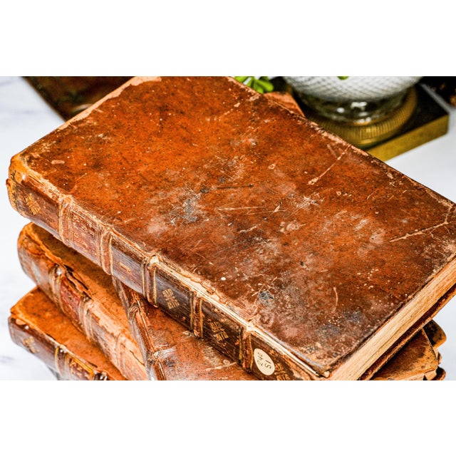 Rare 1739 the Christian Life John Scott Complete Set Antique Leather Books For Sale In New York - Image 6 of 13
