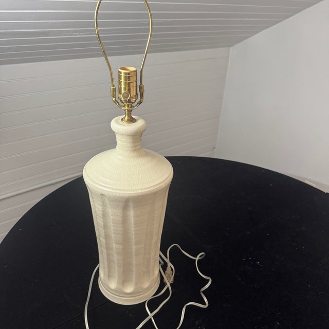 Contemporary Vintage Simon Pearce Belmont Crackle Pottery Table Lamp Base For Sale - Image 3 of 7