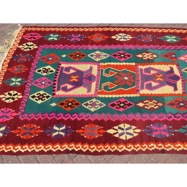 Vintage Colorful Kilim Rug, 68