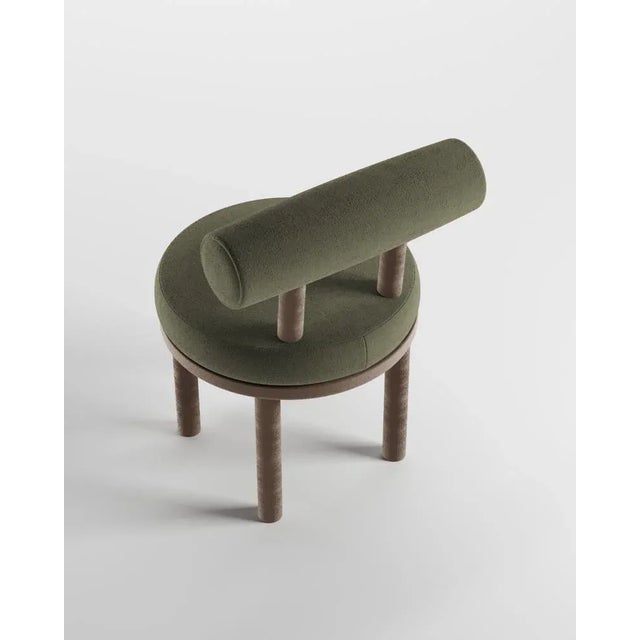 Modern Moca Chair in Boucle and Smoked Oak by Collector Studio For Sale - Image 4 of 5
