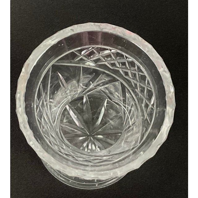 1970s Modern Cut Glass Vase For Sale - Image 4 of 8