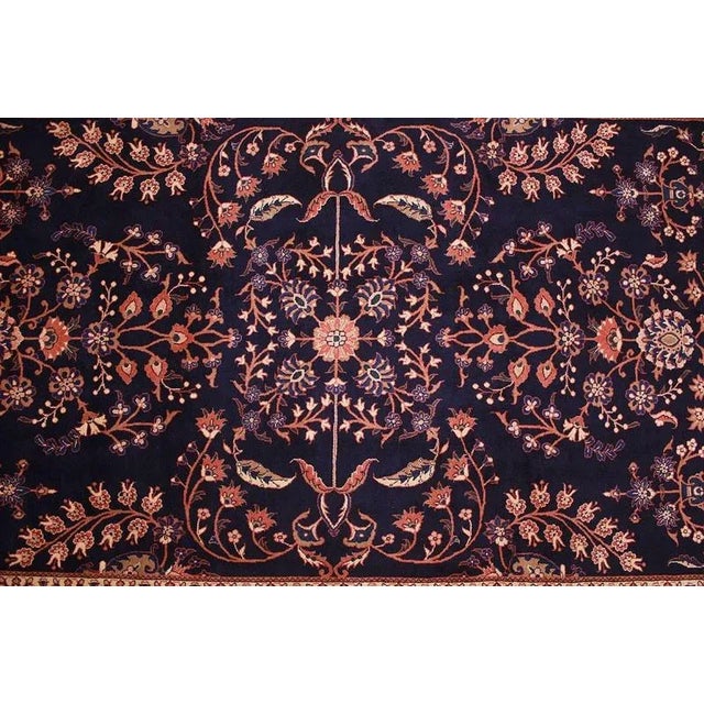Blue Middle Eastern Sarough Rug For Sale - Image 8 of 10