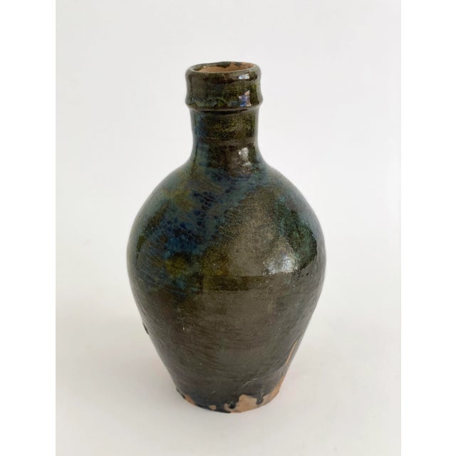 1930s Turkish Glazed Earthenware Oil Jug For Sale - Image 4 of 12