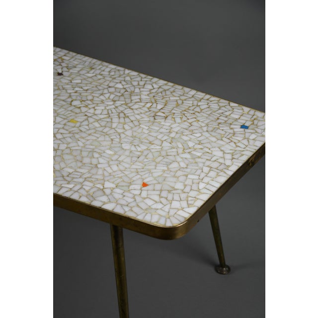 Goldenrod Mid-Century Brass and Glass Mosaïc Coffee Table by Berthold Müller, 1955 For Sale - Image 8 of 18