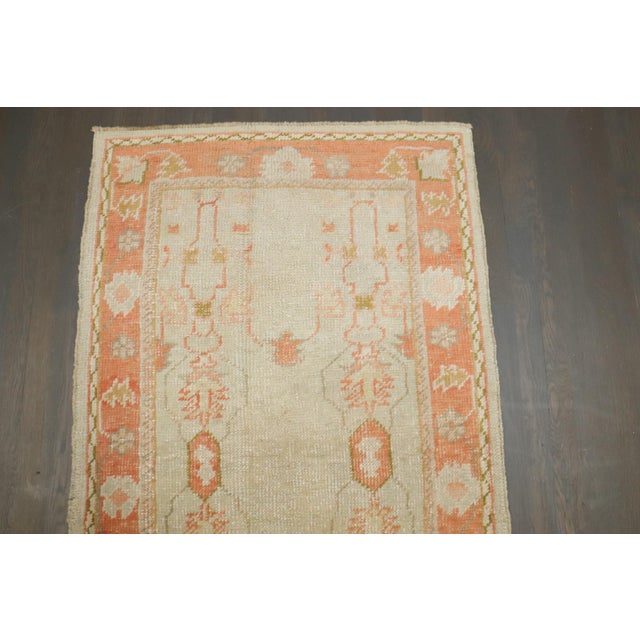Textile Antique Zabihi Collection Ivory Orange Oushak Rug - 3' x 5'1" For Sale - Image 7 of 9