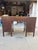Vintage Chippendale mahogany kneehole desk / vanity. Seven drawers, ball-and-claw feet. Solid wood, dimensions: 20 x 30.5...