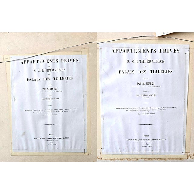 19th Century French Architectural Engravings Framed, Set of 2 For Sale - Image 10 of 12
