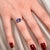 Traditional Natural Sapphire Diamond Ring 6.5 14k White Gold 2.36 TCW Certified For Sale - Image 3 of 16