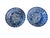 Vintage Blue and White Porcelain Decorative Set of 5 Plates Made in Japan For Sale - Image 9 of 11