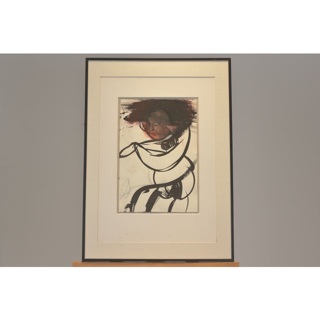 Abstract Figure, A. Schnell, 2009, Mixed Media For Sale - Image 6 of 6