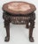 Chinese Antique Chinese Hardwood. Heavily Carved Plant Stand or End Table For Sale - Image 3 of 9