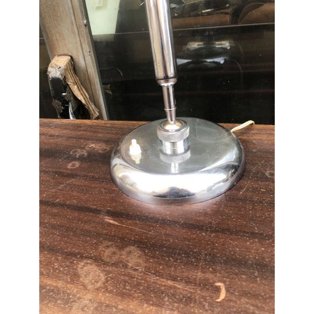 Modern Chrome Table Lamp by Giovanni Michelucci For Sale - Image 10 of 11