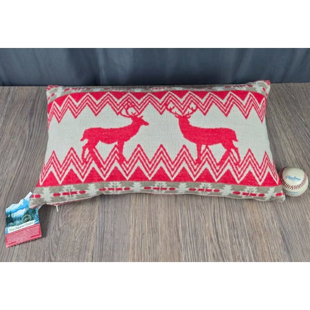 Rustic European Red Deer Stag Down Pillow by Pad Home Alpine Chalet For Sale - Image 3 of 5