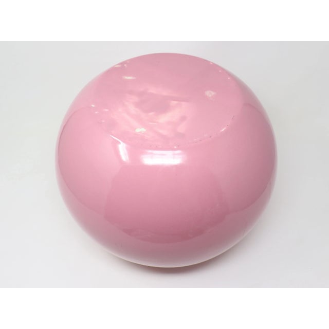 Vintage Large Haeger Pottery Pink Postmodern Sphere Vase For Sale - Image 11 of 11