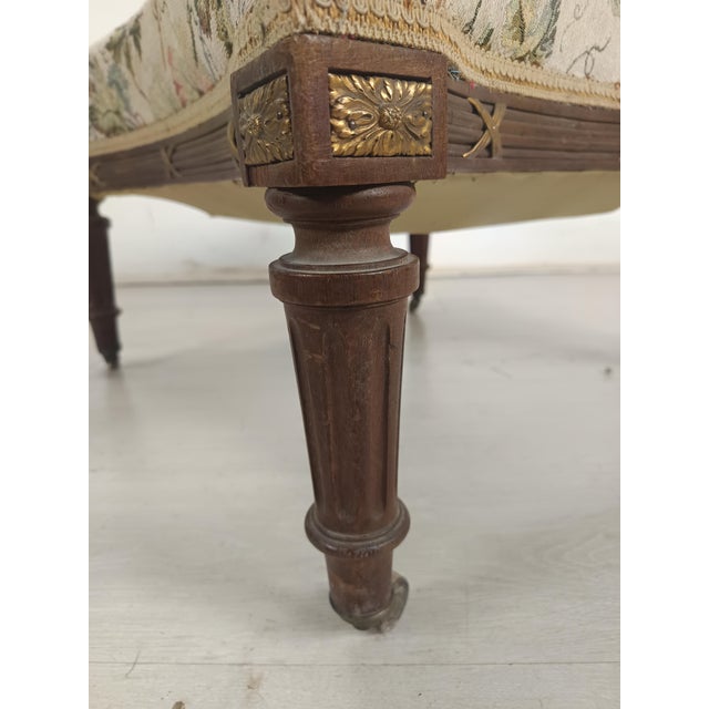 Louis XVI Ottoman in Walnut For Sale - Image 11 of 13