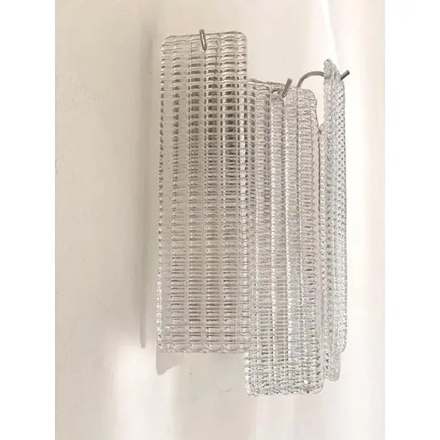 Simoeng “Listelli” Murano Glass Wall Sconce With Diamond Strips - Set of Four For Sale - Image 11 of 13