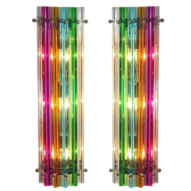 Italian Murano Glass Wall Sconces in the style of Venini, 1990s, Set of 4 For Sale - Image 14 of 18