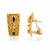 Etruscan Revival Mid 20th Century Pair of Etruscan Revival Emerald and Sapphire For Sale - Image 3 of 3