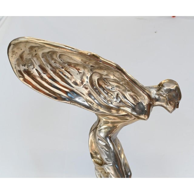 Bronze Spirit of Ecstacy Flying Lady in the style of Charles Sykes For Sale - Image 4 of 11