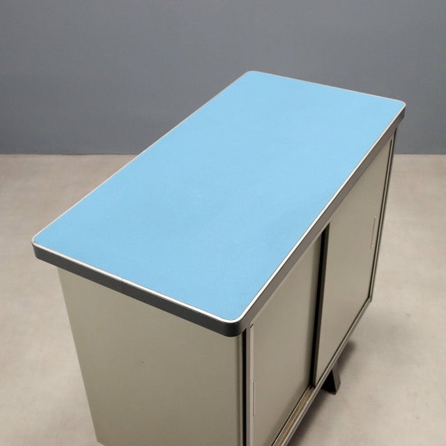 White Buffet in Lacquered Metal, 1960s For Sale - Image 8 of 11
