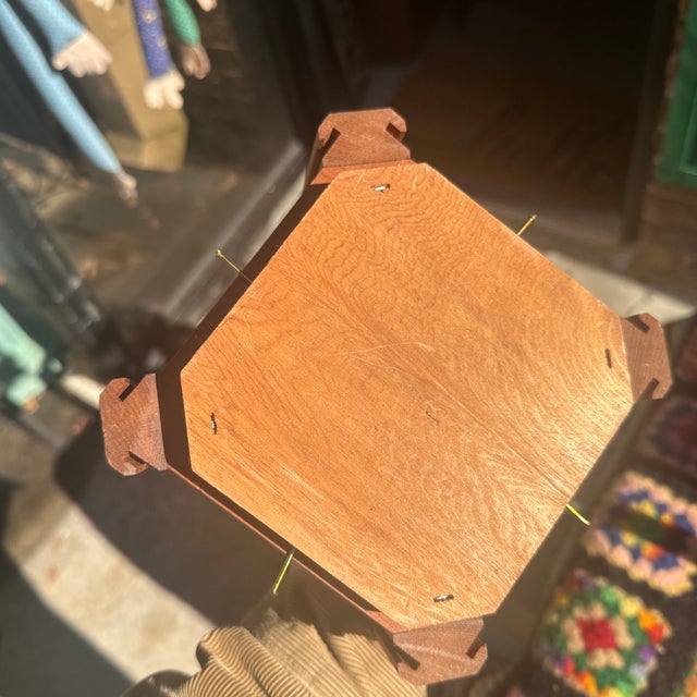 Brown Vintage Mid Century Modern Handmade Wooden Candle Lantern Decoration - 3 pcs For Sale - Image 8 of 9