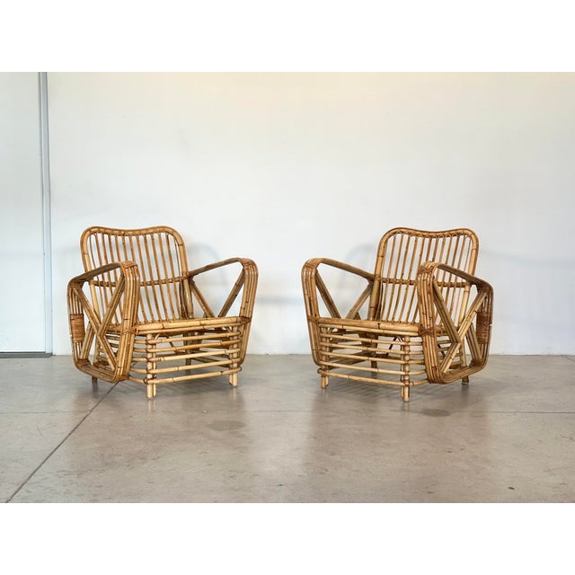 1970s Rattan and Bamboo Armchairs, 1970s, Set of 2 For Sale - Image 5 of 13