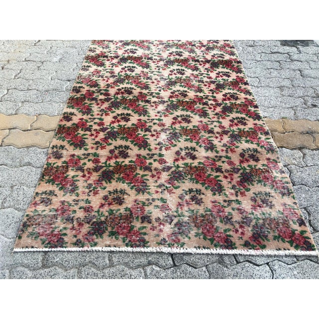Textile Oushak Vintage Floor Bohemian Rug For Sale - Image 7 of 11