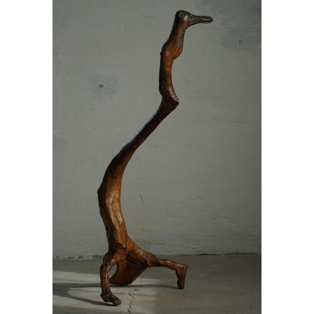 French Artist, Abstract Organic Carved Bird Form, 1960s, Wood For Sale - Image 17 of 18
