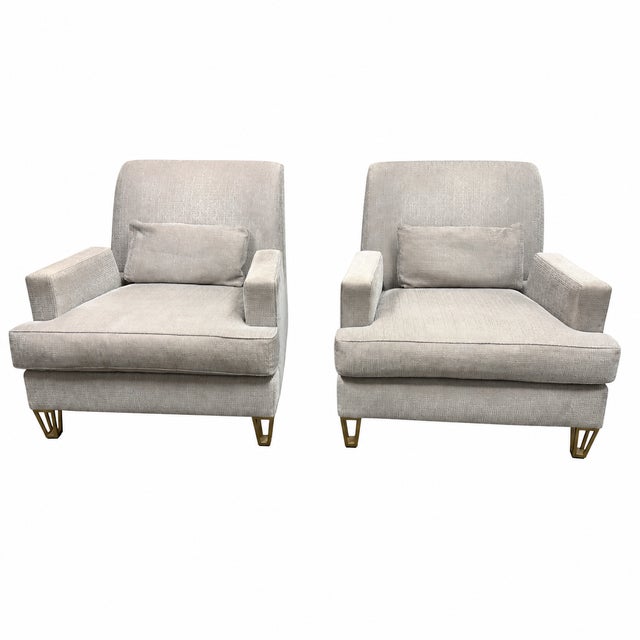 Design Plus Gallery presents a Pair of the Almandine Lounge Chairs by Jean-Louis Deniot from Baker Furniture. These...
