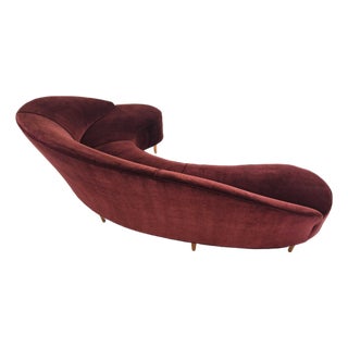 1960s Curved Sofa by Italian Designer Federico Munari, Circa 1950s For Sale