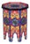 Red Moroccan Hand-Painted Accent Table For Sale