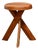 Stool S31 Model in Elmwood by Pierre Chapo, France For Sale