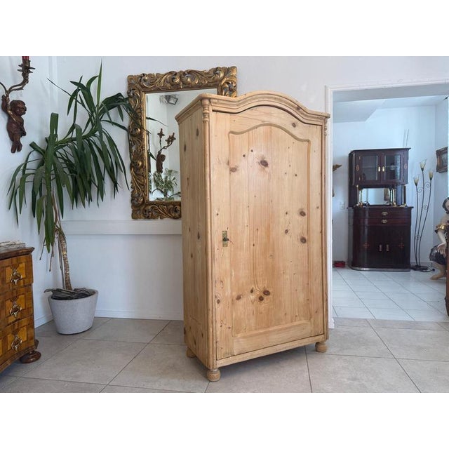 Wood Gründerzeit Farmhouse 1-Door Cupboard in Wood For Sale - Image 7 of 18