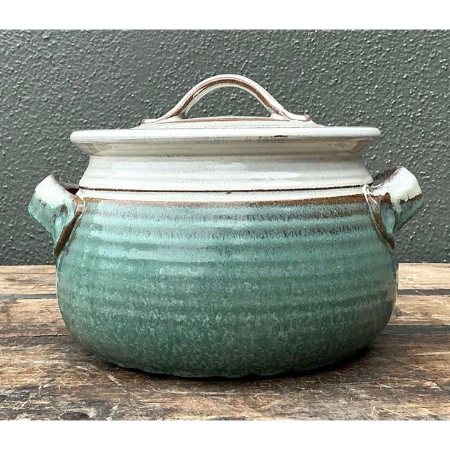 Vintage Original Studio Pottery Lidded Bowl For Sale - Image 12 of 12