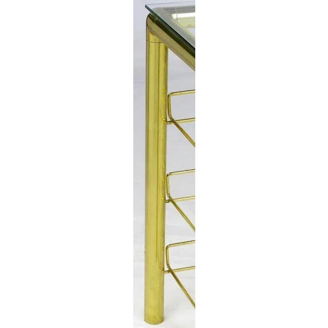 1970s Modern Brass Wine Rack Table For Sale - Image 5 of 6