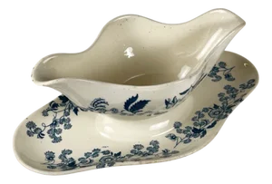 Ycho Sauceboat from Longwy, Late 19th Century