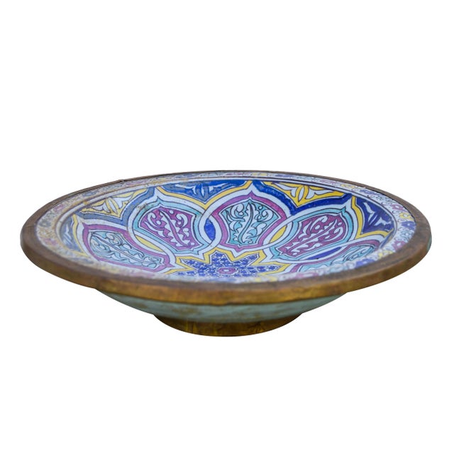 Early 20th Century Early 20th Century Moorish Plate W/ Arabesque Design For Sale - Image 5 of 8