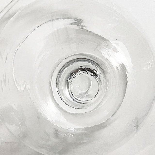 Art Deco Vintage French Etched Crystal Cognac Brandy Sniffer Glasses France - Set of 4 For Sale - Image 3 of 5