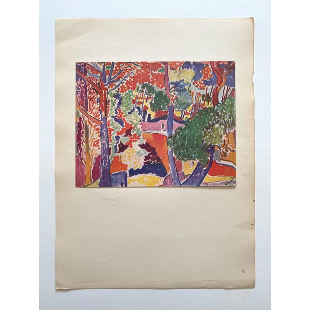 Andre Derain Vintage 1948 Fauvism Limited Edition French Fine Art Lithograph Print " Paysage " 1907 For Sale In Kansas City - Image 6 of 11