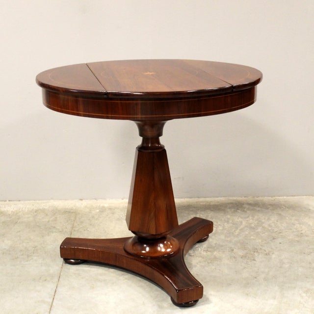 Brown Charles X Walnut Coffee Table, Italy, 19th Century For Sale - Image 8 of 15