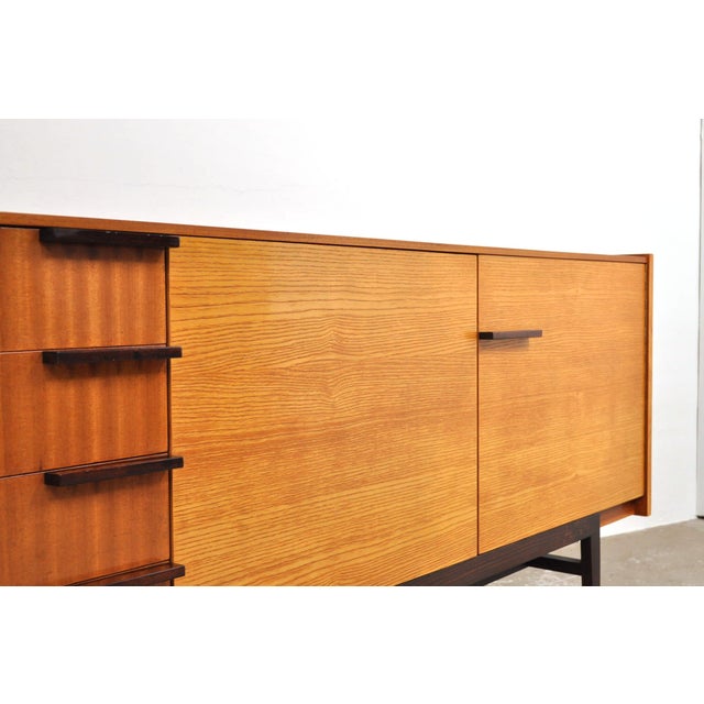Mid-Century Modern Vintage Sideboard in Ash and Mahogany by František Mezulanik, 1960s For Sale - Image 3 of 14