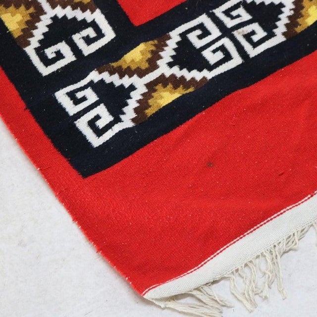 Native American Antique Southwest Native American Handwoven Blanket C1930 For Sale - Image 3 of 9