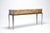 Unique Limited JAYA Bronze Leg Burned Eggshell Top Console By Reda Amalou Design Dimensions: 165 x 41 x H 80 cm Materials:...