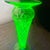 American Vintage Emerald Uranium Art Glass Vase For Sale - Image 3 of 5