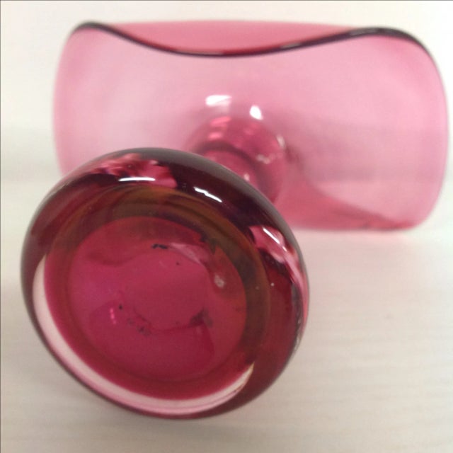 Antique Cranberry Glass Jack in the Pulpit Vase For Sale In Dallas - Image 6 of 6