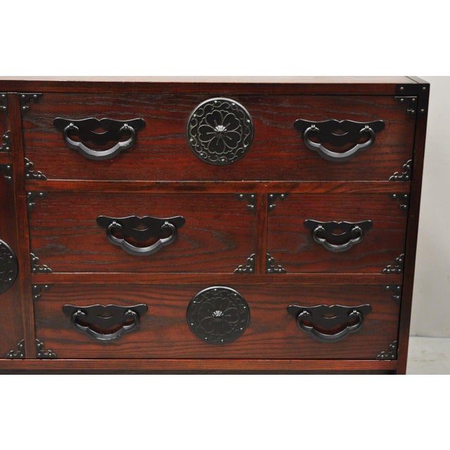 Vintage Baker Oriental Asian Tansu Style Campaign Chest Bar Unit