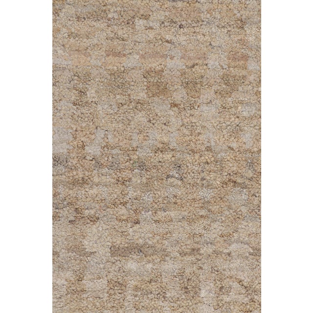 Rug & Kilim’s Oversized Contemporary Textural Rug in Beige-Brown and Gray Tones For Sale In New York - Image 6 of 7