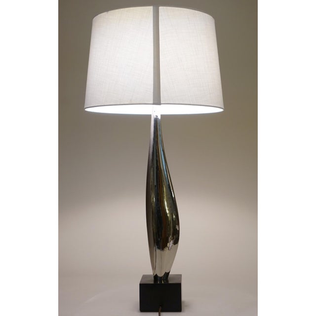 1960s Large Laurel Chrome Modern Atomic Space Age Form Sculpture Table Lamp 1960 For Sale - Image 5 of 11