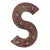 1970s Rusted Metal Dollar Sign Wall Light Lamp Industrial For Sale